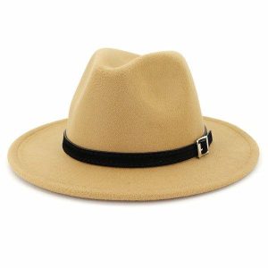 Caps & Hats | Mens Classic Beige Fedora Accessories Caps & Hats