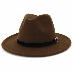 Caps & Hats | Mens Classic Brown Fedora Accessories Caps & Hats