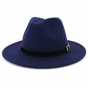 Caps & Hats | Mens Classic Navy Blue Fedora Accessories Caps & Hats