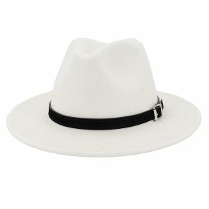 Caps & Hats | Mens Classic White Fedora Accessories Caps & Hats