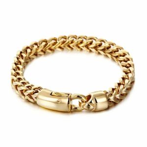 Chain Bracelets | Mens 8mm Gold Lobster Chain Bracelet Bracelets Chain Bracelets