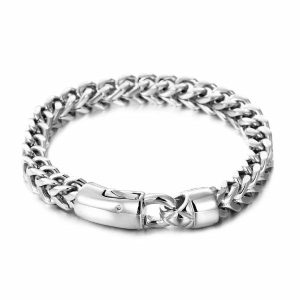 Chain Bracelets | Mens 8mm Silver Lobster Chain Bracelet Bracelets Chain Bracelets