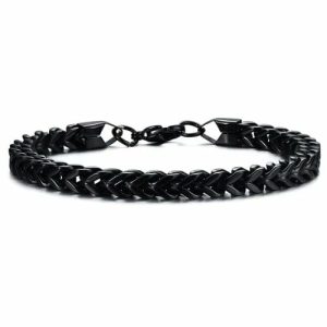 Chain Bracelets | Mens Black Foxtail Bracelet Bracelets Chain Bracelets