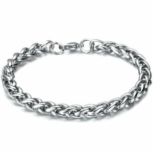 Chain Bracelets | Mens Silver-Toned Chain Bracelet Bracelets Chain Bracelets