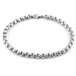 Chain Bracelets | Mens Stainless Steel Box Chain Bracelet Bracelets Chain Bracelets