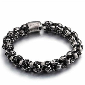 Chain Bracelets | Mens Stainless Steel Skull Chain Bracelet Bracelets Chain Bracelets