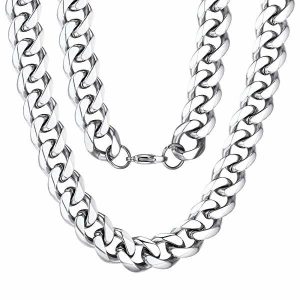 Chains | Mens 10mm Silver Curb Chain Necklace Accessories Chains