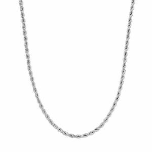 Chains | Mens 2mm Silver Rope Chain Necklace Accessories Chains