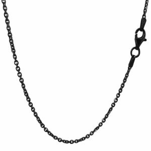 Chains | Mens 3mm Black Rolo Chain Necklace Accessories Chains