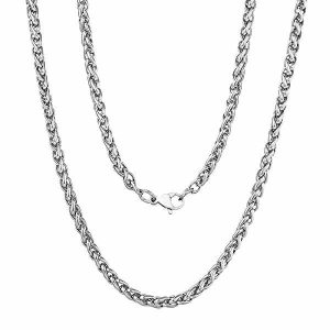 Chains | Mens 3mm Stainless Steel Wheat Chain Necklace Accessories Chains