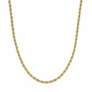 Chains | Mens 3mm Twisted Gold Rope Chain Necklace Accessories Chains