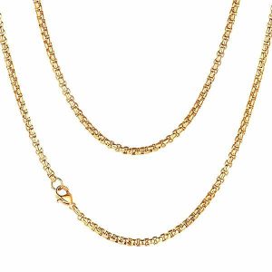 Chains | Mens 4mm Gold Box Chain Necklace Accessories Chains