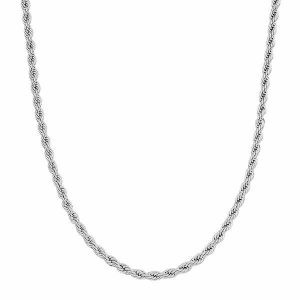 Chains | Mens 4mm Silver Rope Chain Necklace Accessories Chains