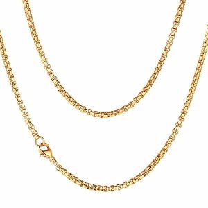 Chains | Mens 5mm Gold Box Chain Necklace Accessories Chains