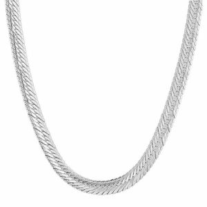 Chains | Mens 5mm Silver Herringbone Chain Necklace Accessories Chains