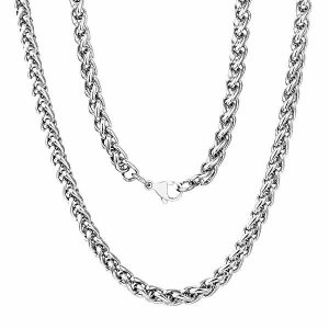 Chains | Mens 5mm Stainless Steel Wheat Chain Necklace Accessories Chains