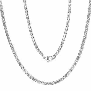 Chains | Mens 6mm Silver Braided Wheat Chain Necklace Accessories Chains