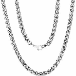 Chains | Mens 6mm Stainless Steel Wheat Chain Necklace Accessories Chains