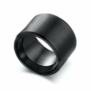 Dress Rings | Mens Wide Black Band Ring Band Rings Band Rings