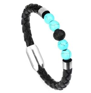 Leather Bracelets | Mens Beaded Leather Bracelet Beaded Bracelets Beaded Bracelets