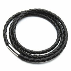 Leather Bracelets | Mens Black Multi-Layer Leather Bracelet Bracelets Leather Bracelets