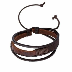 Leather Bracelets | Mens Brown Triple Leather Bracelet Bracelets Leather Bracelets