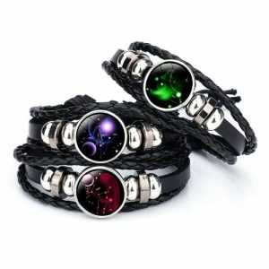 Leather Bracelets | Mens Constellation Zodiac Bracelet Bracelets Leather Bracelets