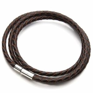 Leather Bracelets | Mens Dark Brown Multi-Layer Leather Bracelet Bracelets Leather Bracelets