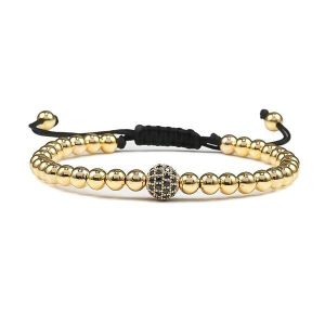 Macrame Bracelets | Mens Gold Luxury Bead Bracelet Beaded Bracelets Beaded Bracelets