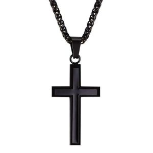 Pendants | Mens Black On Black Cross Pendant Necklace Accessories Mens