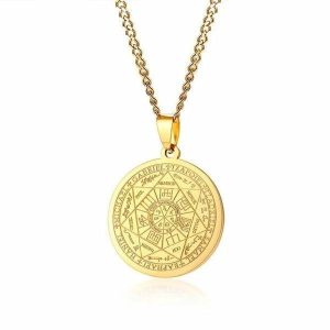 Pendants | Mens Gold Coin Pendant Necklace Accessories Mens