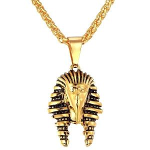 Pendants | Mens Gold Egyptian Pharaoh Pendant Necklace Accessories Mens