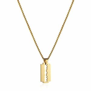 Pendants | Mens Gold Razor Blade Pendant Necklace Accessories Mens