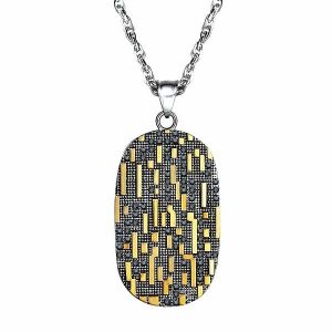 Pendants | Mens Matrix Dog Tag Pendant Necklace Accessories Mens