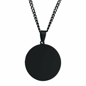 Pendants | Mens Round Black Pendant Necklace Accessories Mens