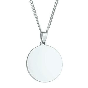 Pendants | Mens Round Silver Pendant Necklace Accessories Mens