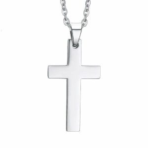 Pendants | Mens Silver Small Christian Cross Pendant Necklace Accessories Mens