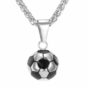 Pendants | Mens Silver Soccer Ball Pendant Necklace Accessories Mens