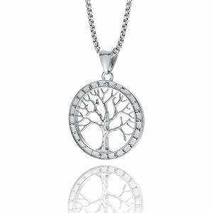 Pendants | Mens Silver Tree Of Life Pendant Necklace Accessories Mens