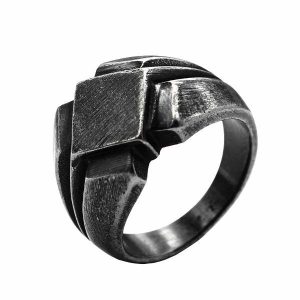 Pinky Rings | Mens Black Viking Design Ring Dress Rings Dress Rings