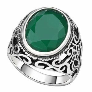 Pinky Rings | Mens Silver Jade Ring Dress Rings Dress Rings