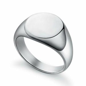 Pinky Rings | Mens Silver Polished Pinky Ring Dress Rings Dress Rings