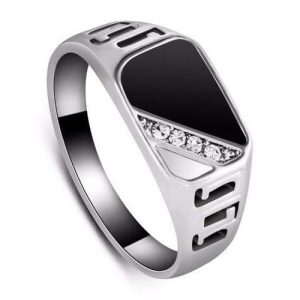 Pinky Rings | Mens Silver/Diamond Ring Band Rings Band Rings