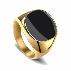 Signet Rings | Mens Elegant Gold Ring Dress Rings Dress Rings