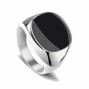 Signet Rings | Mens Elegant Silver Ring Dress Rings Dress Rings