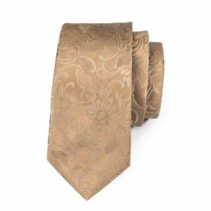 Ties | Mens 24k Gold Floral Silk Tie Accessories Mens