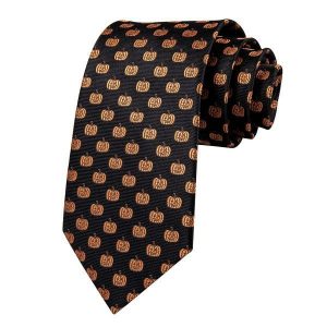 Ties | Mens Black Gold Pumpkin Silk Tie Accessories Mens