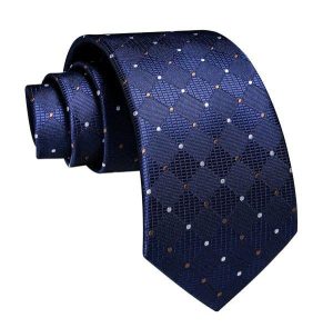 Ties | Mens Blue Designer Polka Dot Silk Tie Accessories Mens