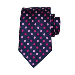 Ties | Mens Blue Pink Polka Dot Silk Tie Accessories Mens