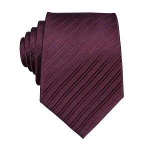 Ties | Mens Burgundy Striped Silk Necktie Accessories Mens